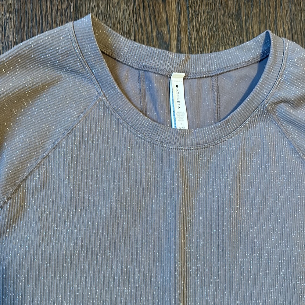 Athleta long sleeve with shimmer. - Picture 2 of 3